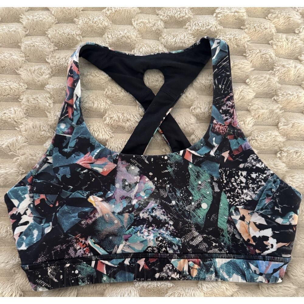 Lululemon Womens Time To Sweat Bra Printed Crush Size 8